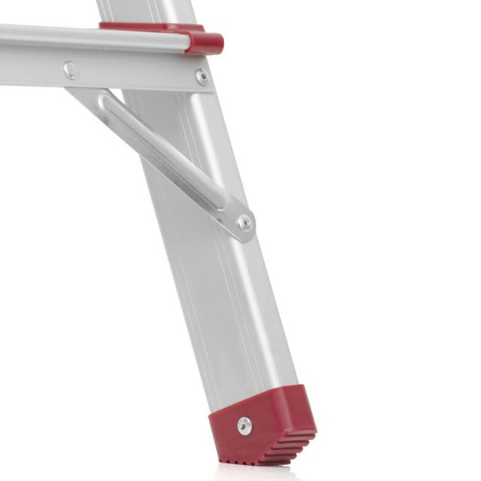 Драбина алюмінієва двостороння, 2 сходинки, висота: 440 мм, 150 кг