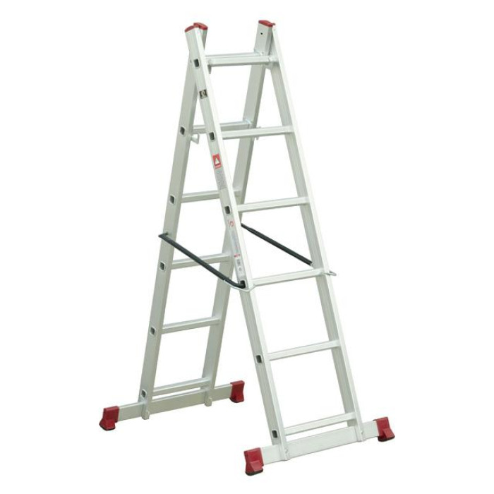 Драбина-поміст, 2×6 сходинок, алюміній, 150 кг