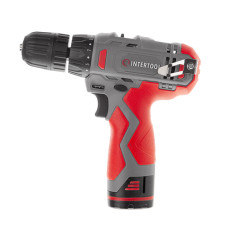 Дриль-шурупокрут акумуляторний 12 В, 30 Nm, 0-350/0-1300 об/хв., 0.8-10 мм, 1.5 Аг