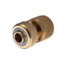 Конектор латунний з аквастопом 1/2" на шланг 1/2", STORM