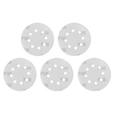 Круг наждаковий на липучці з отворами 125 мм, папір клас С, щільність 140 г/м², К100, 5 од.