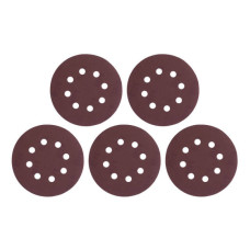 Круг наждаковий на липучці з отворами 125 мм, папір клас С, щільність 140 г/м², К150, 5 од.