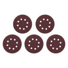 Круг наждаковий на липучці з отворами 125 мм, папір клас С, щільність 140 г/м², К180, 5 од.