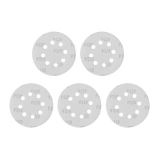 Круг наждаковий на липучці з отворами 125 мм, папір клас С, щільність 140 г/м², К220, 5 од.