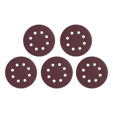 Круг наждаковий на липучці з отворами 125 мм, папір клас С, щільність 140 г/м², К320, 5 од.