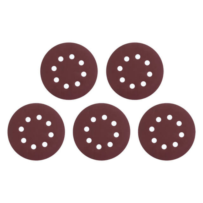 Круг наждаковий на липучці з отворами 125 мм, папір клас С, щільність 140 г/м², К400, 5 од.