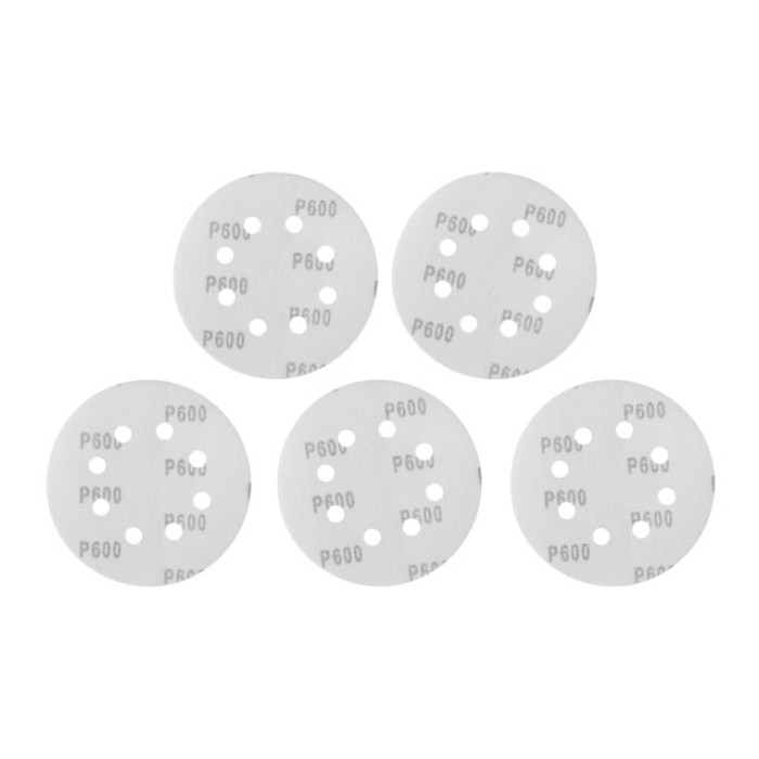 Круг наждаковий на липучці з отворами 125 мм, папір клас С, щільність 140 г/м², К600, 5 од.