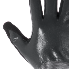 Рукавичка трикотажна з повним двошаровим нітриловим покриттям, базове гладке та пористе на долоні, синтетична, повітропроникна, 10", STORM