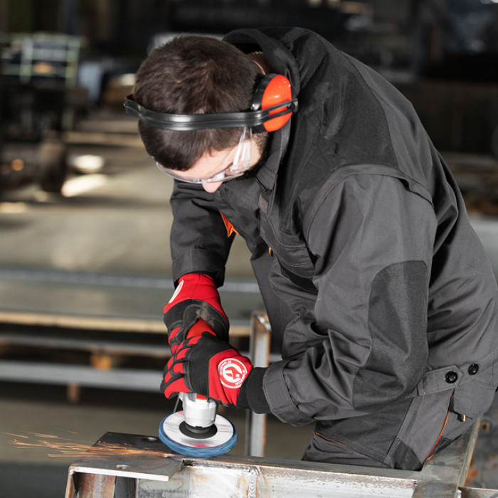 Диск зачисний із спіненого абразиву, блакитний, 125×22,2×13 мм, P46, T27, 7600 об/хв