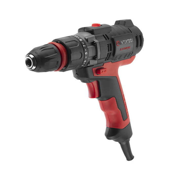 Дриль-шурупокрут електричний, 0,42 кВт, 0-500/0-1800 об/хв, 0,8-10 мм, макс. 20 Nm, знімний патрон