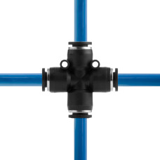 З'єднання цангове Х-образне для поліуретанових та ін. шлангів 8 мм