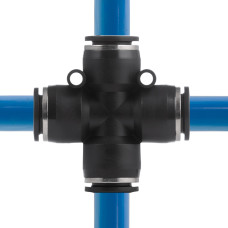 З'єднання цангове Х-образне для поліуретанових та ін. шлангів 12 мм