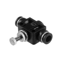 З'єднання цангове пряме з регулятором для поліуретанових та ін. шлангів 8×8 мм