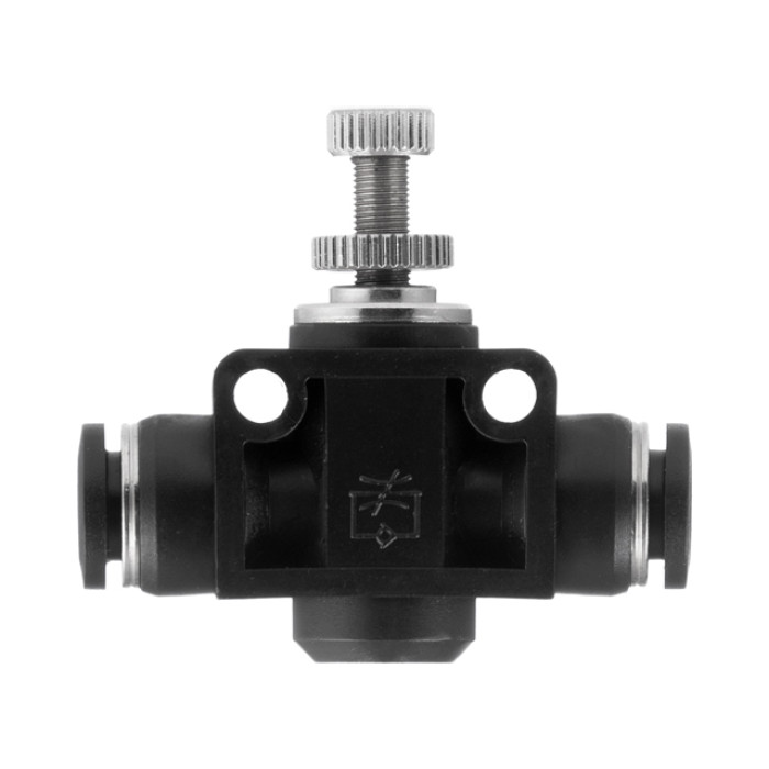 З'єднання цангове пряме з регулятором для поліуретанових та ін. шлангів 8×8 мм