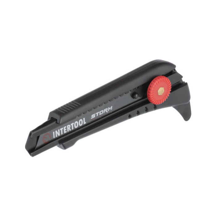 Ніж сегментний для лінолеуму, 18 мм, металева напрямна, гвинтова фіксація STORM