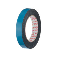 Стрічка клейка двостороння, автомобільна, 5 м, 19×1 мм, чорна, спінений поліетилен