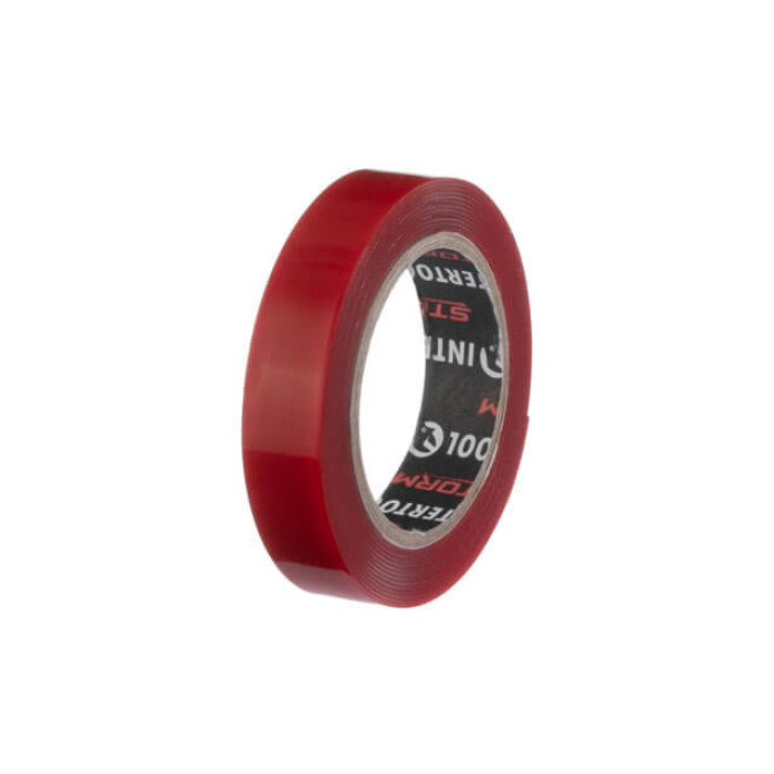 Стрічка клейка двостороння "STRONG FIX", 2 м, 12×0,5 мм, прозора, акрил, STORM