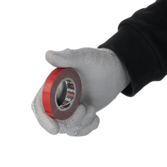 Стрічка клейка двостороння "AUTO FIX", 2 м, 12×1 мм, сіра, спінений акрил, STORM