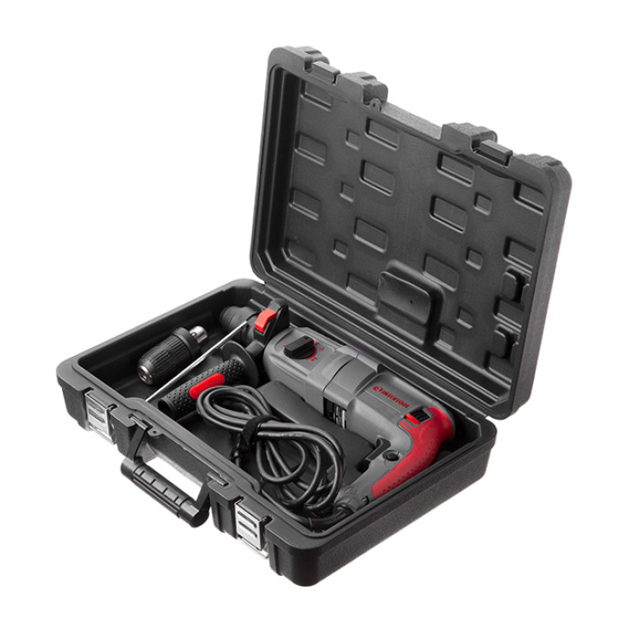 Перфоратор, 0,85 кВт, 3,2 Дж, 0-900 об/хв, 0-4400 уд/хв, 3 режими, SDS plus, знімний швидкозатискний патрон