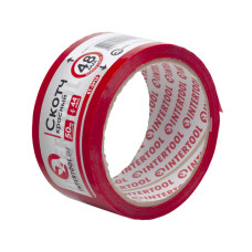 Скотч червоний, 50 м × 48 мм, 44 мкм