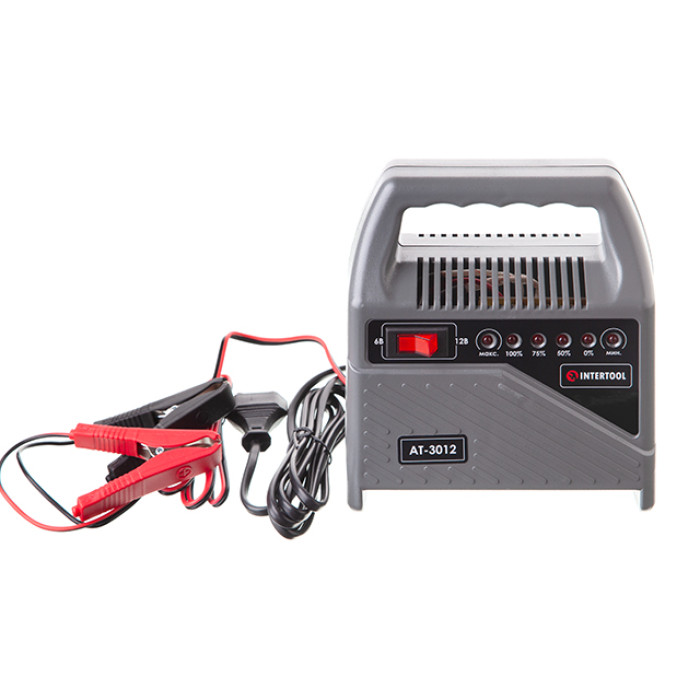 Пристрій зарядний для акумуляторів 6/12 В, 70 Вт, 10-60 Аг, світлодіодна індикація, з трансформатором