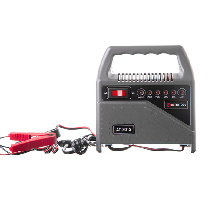 Пристрій зарядний для акумуляторів 6/12 В, 70 Вт, 10-60 Аг, світлодіодна індикація, з трансформатором