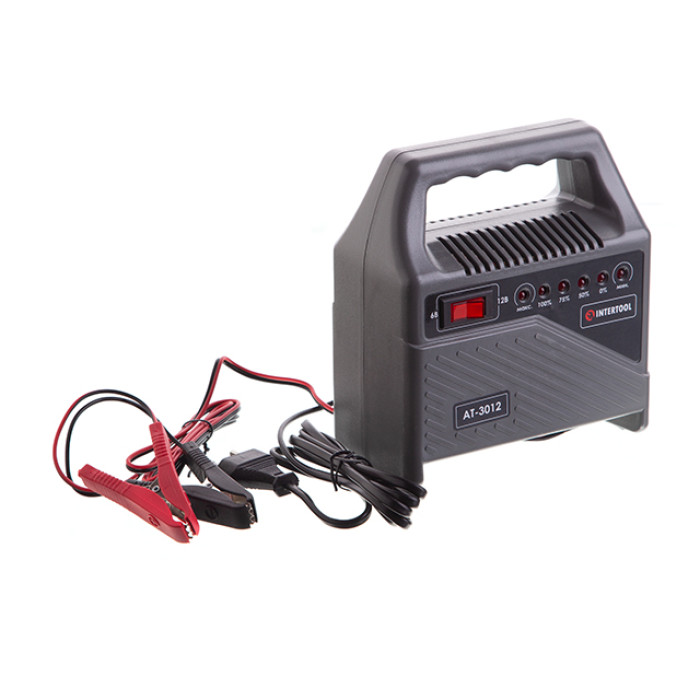 Пристрій зарядний для акумуляторів 6/12 В, 70 Вт, 10-60 Аг, світлодіодна індикація, з трансформатором