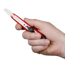 Ніж сегментний, 9 мм, металева напрямна, гвинтова фіксація