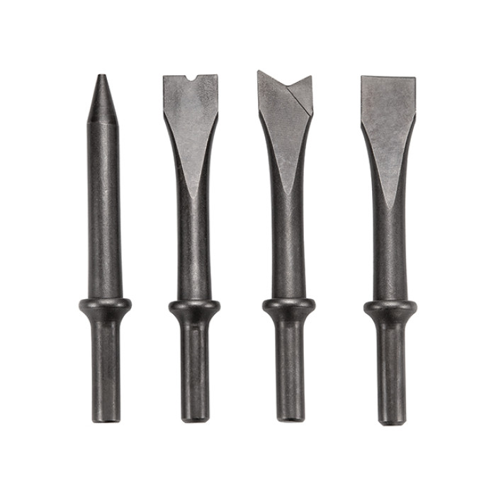 Зубило пневматичне, 4 Дж, до 6 атм, 4500 уд/хв, 150 л/хв, набір насадок 150 мм: 4 од.