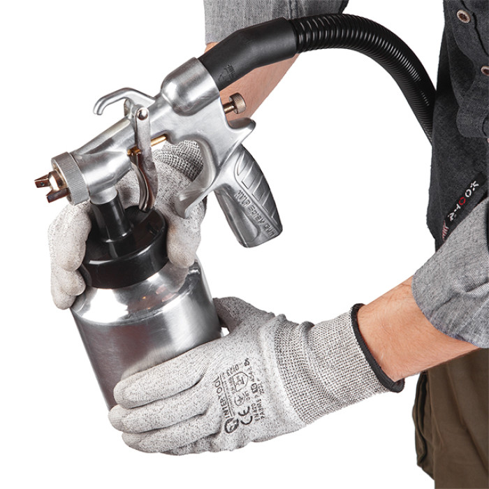 Фарбопульт електричний HVLP, 0,6 кВт, 450-550 мл/хв,форсунка 1,8 мм, бачок 1000 мл, 0,14-0,70 бар