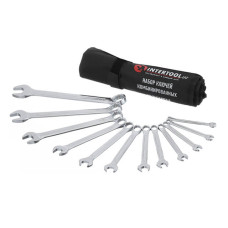 Набір ключів комбінованих, 12 шт., 6-22 мм, Cr-V, чохол, DIN3113, STORM