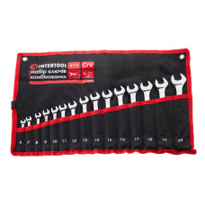 Набір ключів комбінованих, 15 шт., 6-22 мм, професійні, polishing, DIN3113, чохол