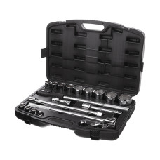 Набір інструментів, проф., 3/4", Cr-V, 20 од., головки: 19-50 мм, кейс
