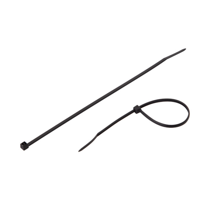 Хомут пластиковий, 2,5×150 мм, 100 шт/упак, чорний