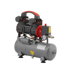 Компресор, 9 л, 0,75 кВт, 230 В, 8 aтм, 200 л/хв, 1400 об/хв,  безмасляний, 2 циліндри, 63 дБ