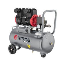 Компресор, 24 л, 1,1 кВт, 220 В, 8 атм, 200 л/хв, 2800 об/хв, безмасляний, 2 циліндри