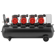 Компресор 100 л, 4х1.5 кВт, 220 В, 8aтм, 1000 л/хвил, 2800 об/хв, безмасляний, 8 циліндрів