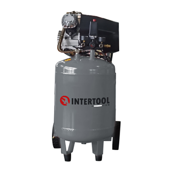 Компресор, 80 л, вертикальний, 2,2 кВт, 220 В, 8 атм, 354 л/хв, 2 циліндри, 63 дБ