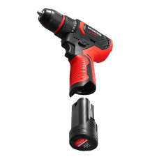 Дриль-шурупокрут акумуляторний, безщітковий двигун, 12 В, 50 Nm, 0-500/0-1900 об/хв, патрон 0,8-10 мм, 2x2,0 Аг