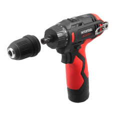 Дриль-шурупокрут акумуляторний, 12 В, 30 Nm, 0-350/0-1300 об/хв, патрон 0,8-10 мм, 2,0 Аг, знімний патрон