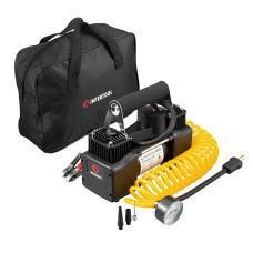 Компресор автомобільний 12 В, 25 А, два циліндри 30 мм, макс. 10 бар, шланг: 0,25×2 м + PU 4,5 м, кабель живлення: 3 м