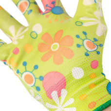 Рукавичка садова з покриттям з нітрилу, зелена, 8"