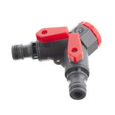 Розподілювач 2-канальний 1/2", з внутрішньою різьбою 1/2" та 3/4" на вході, регулювання кожного каналу