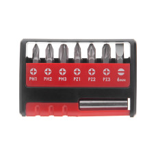 Набір насадок для викрутки з магнітним утримувачем, 8 од., Cr-V