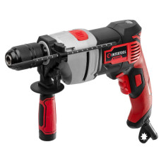 Дриль ударний, 0,9 кВт, 0-2800 об/хв, 1,5-13 мм, металевий корпус редуктора, швидкозатискний патрон
