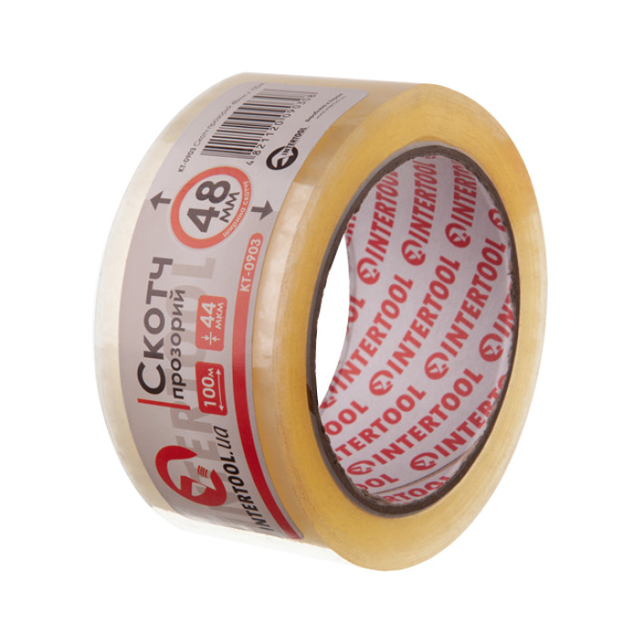 Скотч прозорий, 100 м × 48 мм, 44 мкм