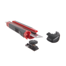 Ніж сегментний, 18 мм, металева напрямна, прогумована ручка