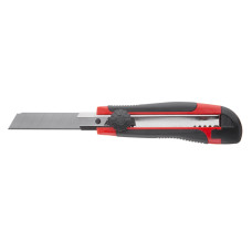 Ніж сегментний, 18 мм, металева напрямна, прогумована ручка