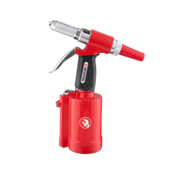 Пістолет заклепувальний, пневматичний, 3,2-4-4,8 мм, до 6 атм, 720 Нм, 10 л/хв, набір аксесуарів, кейс