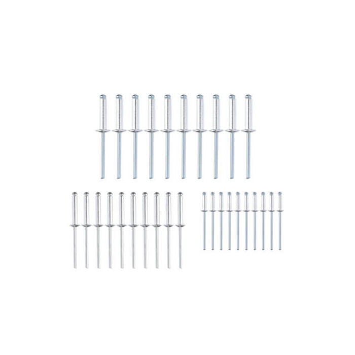 Пістолет заклепувальний, пневматичний, 3,2-4-4,8 мм, до 6 атм, 720 Нм, 10 л/хв, набір аксесуарів, кейс